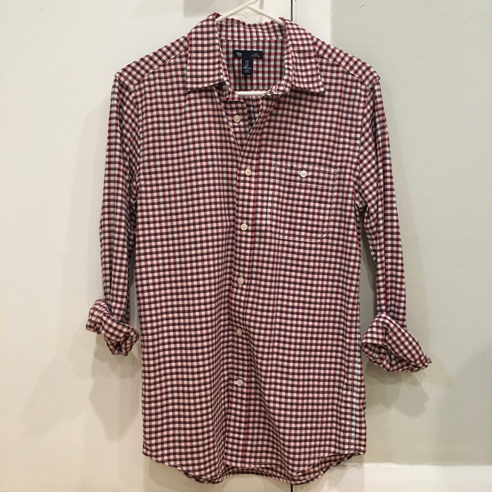 Gap, checkered button-up casual/dress shirt